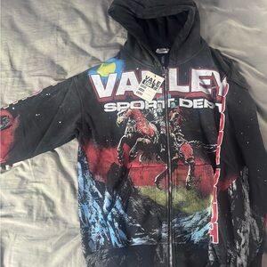Vale black zip up hoodie Size: S